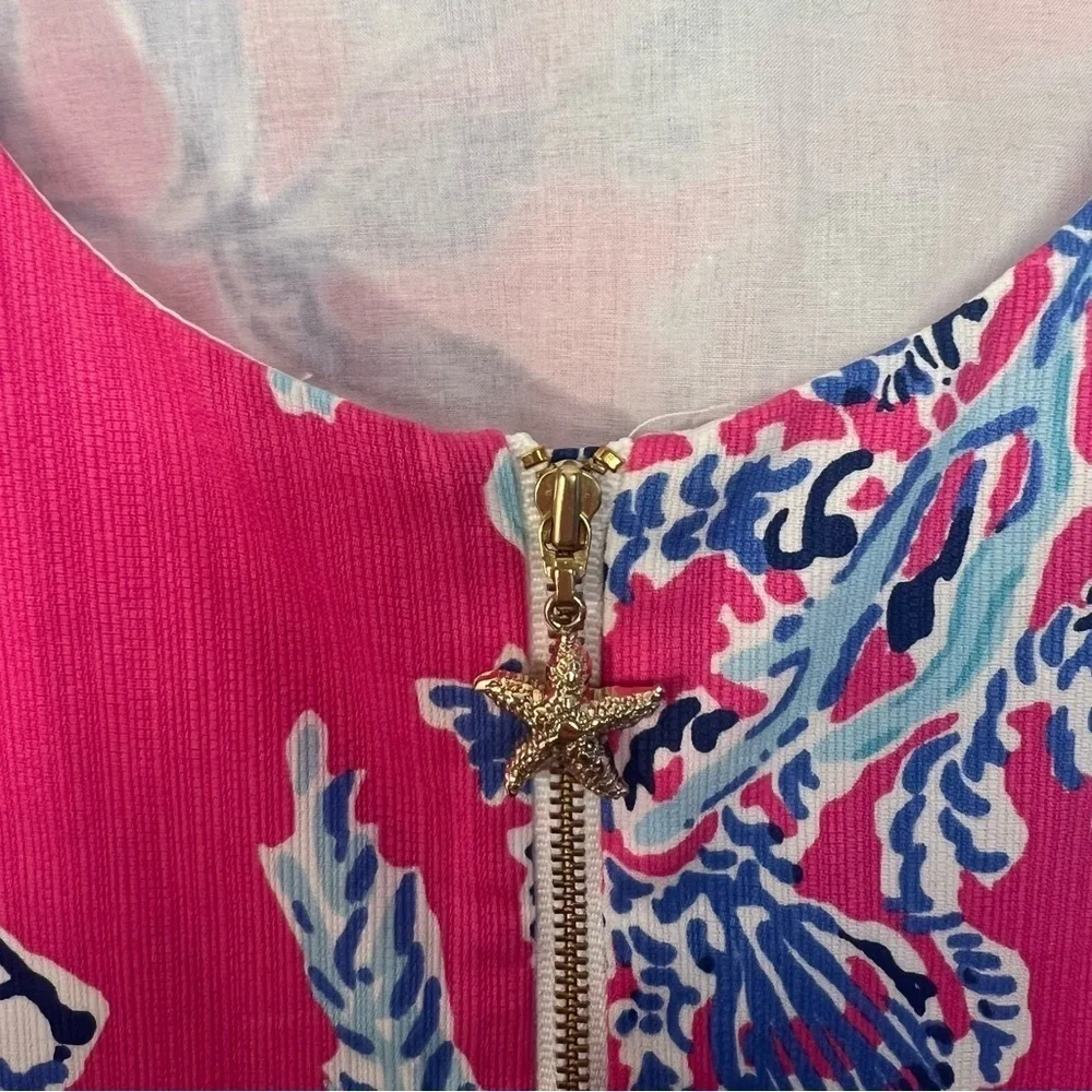 Lilly Pulitzer Pink and Blue Coral Print Shift Dress